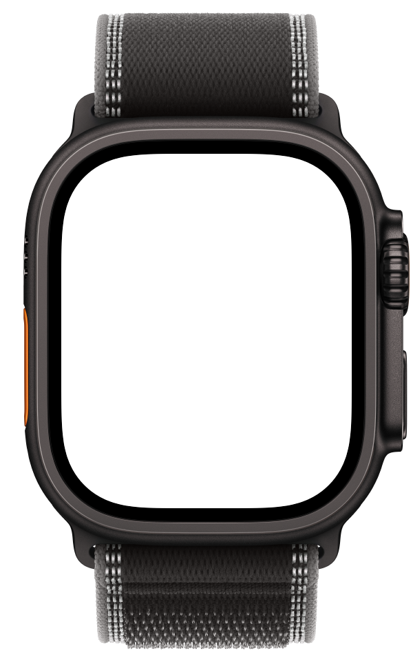 Apple Watch Ultra 3، تيتانيوم أسود مع حزام Trail